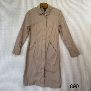 VTG Lauren Ralph Lauren Long Jacket  Size 6 Khaki Double Zip Up Pockets